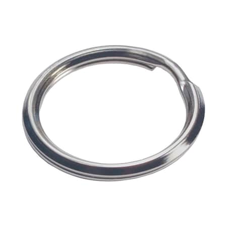 Hillman Tempered Steel Split Rings & Cable Key Ring, Silver - Pack of 50 5936646